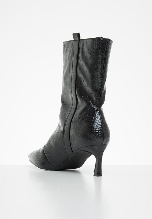 Z_Code_Z - Kavia pointed stiletto boot - black