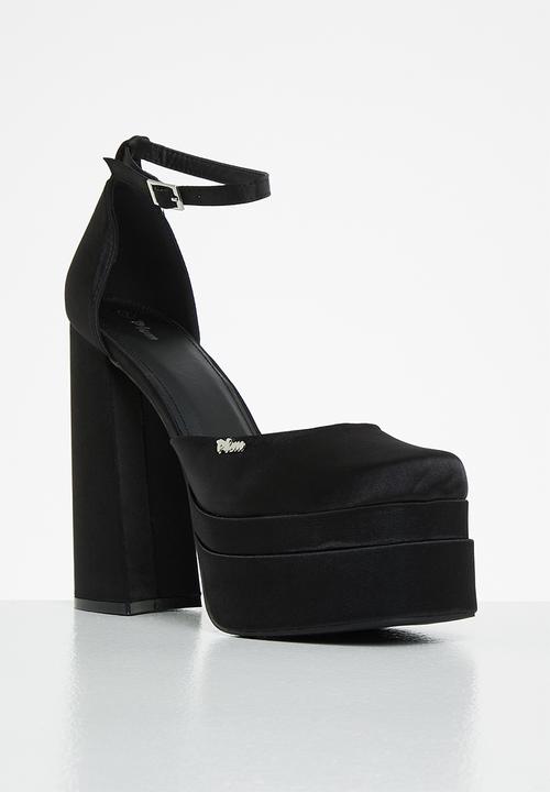 Plum - Vixen platform heel - black