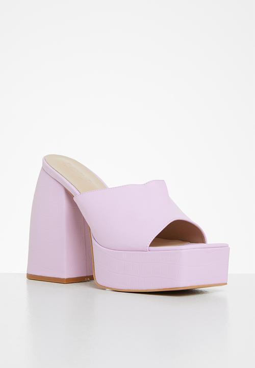 Z_Code_Z - Fhalayla square toe platform mule heel - lilac