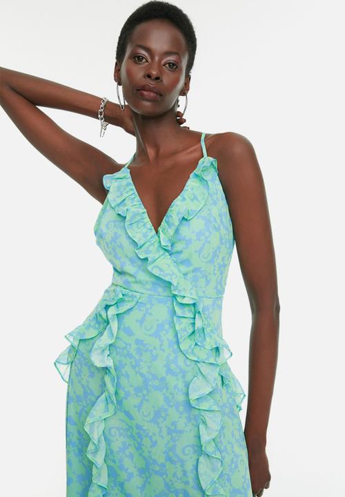 Trendyol - Ruffle detail maxi dress - mint