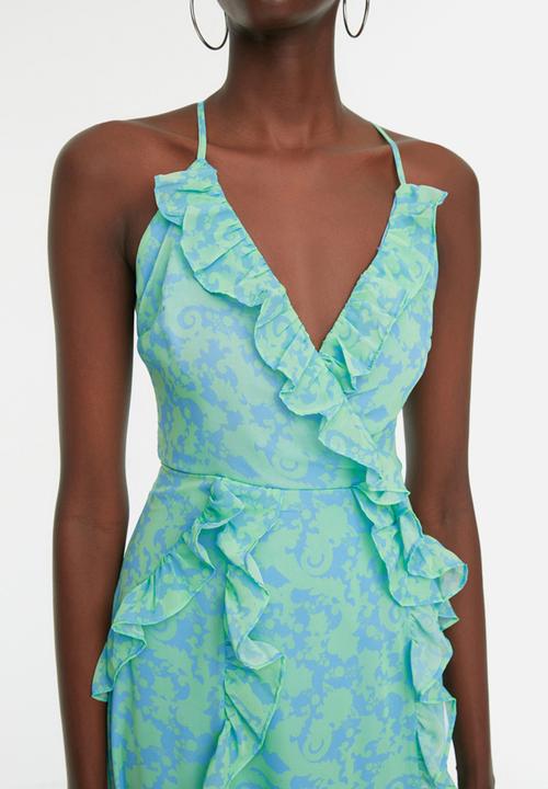 Trendyol - Ruffle detail maxi dress - mint