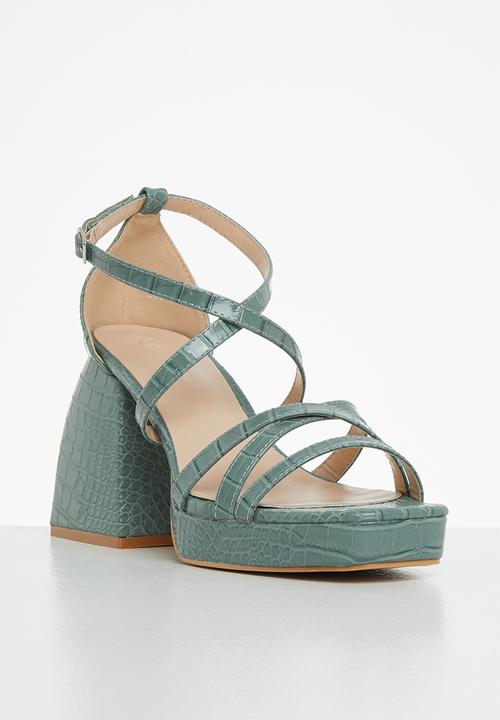 Z_Code_Z - Jess chunky block heel - teal 