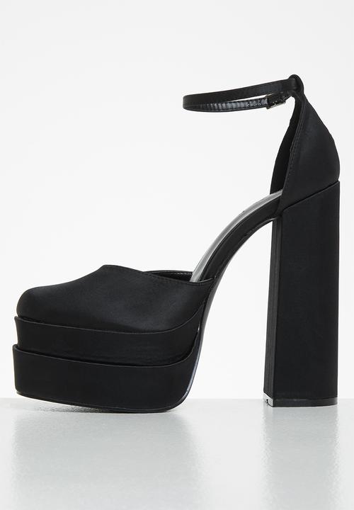 Z_Code_Z - Lillian ankle tie platform heel - black