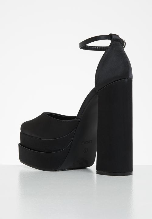 Z_Code_Z - Lillian ankle tie platform heel - black