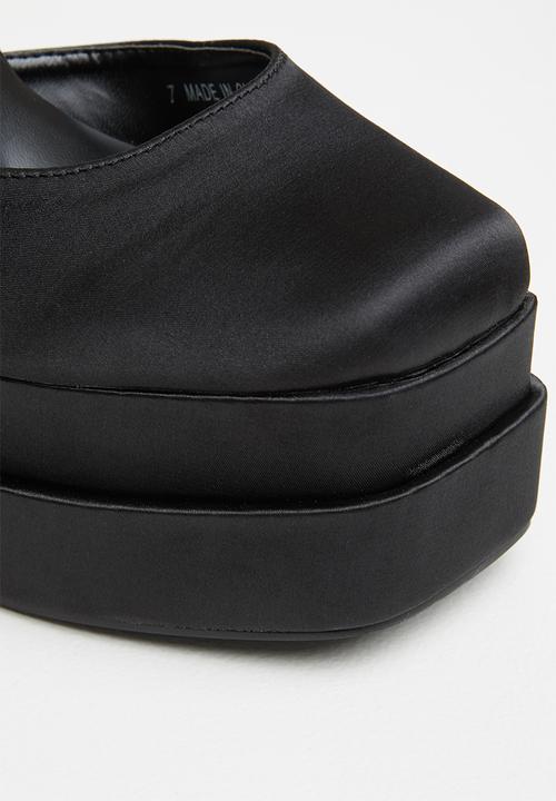 Z_Code_Z - Lillian ankle tie platform heel - black