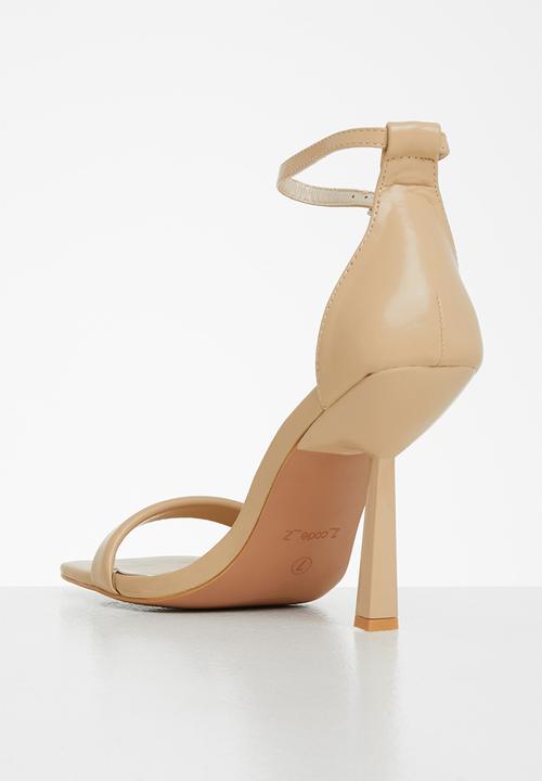 Z_Code_Z - Zoe ankle tie square toe heel - beige