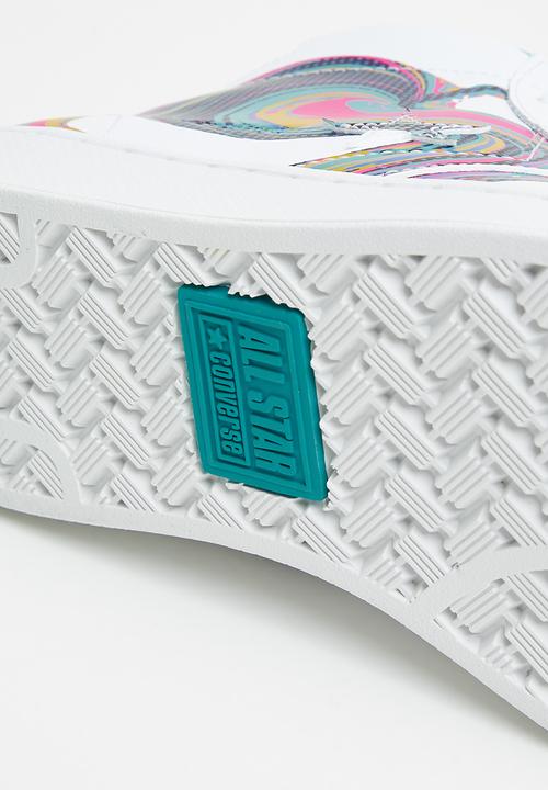 Converse - Pro leather hi - white/prime pink/green