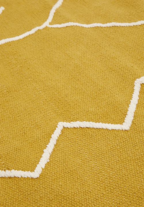 Sixth Floor - Sierra cotton woven rug - mustard yellow