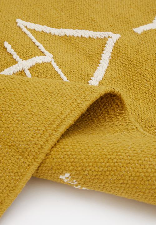 Sixth Floor - Sierra cotton woven rug - mustard yellow