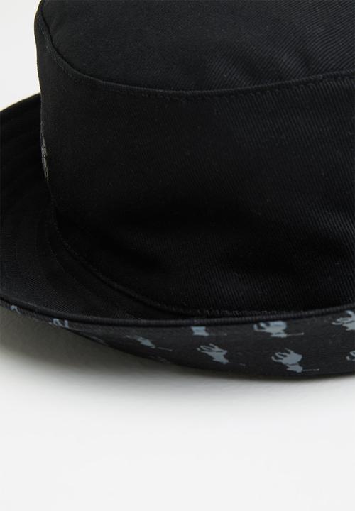 POLO - Denim monogram reversible bucket - dark wash