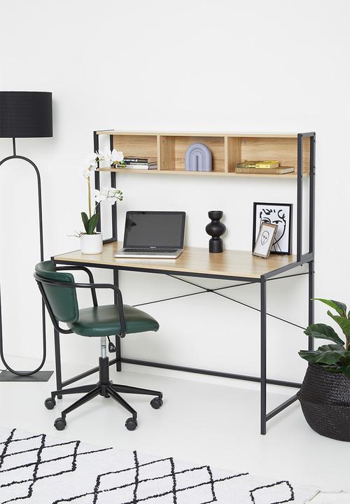 Sixth Floor - X desk - black & natural