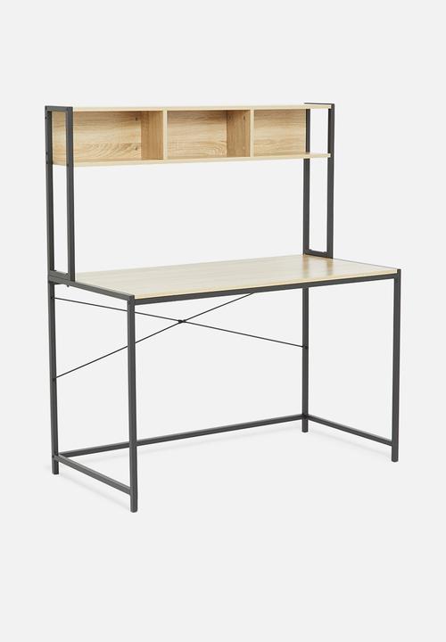 Sixth Floor - X desk - black & natural