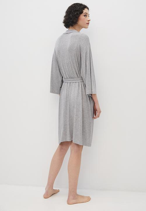 Superbalist - Knit robe - grey melange