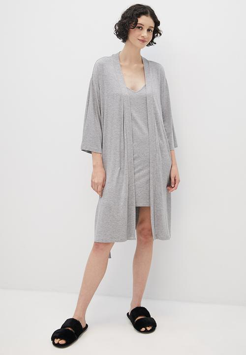 Superbalist - Knit robe - grey melange