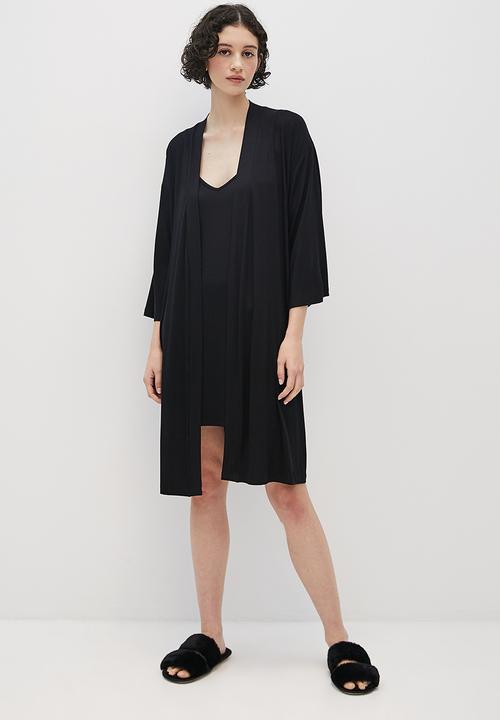 Superbalist - Knit robe - black