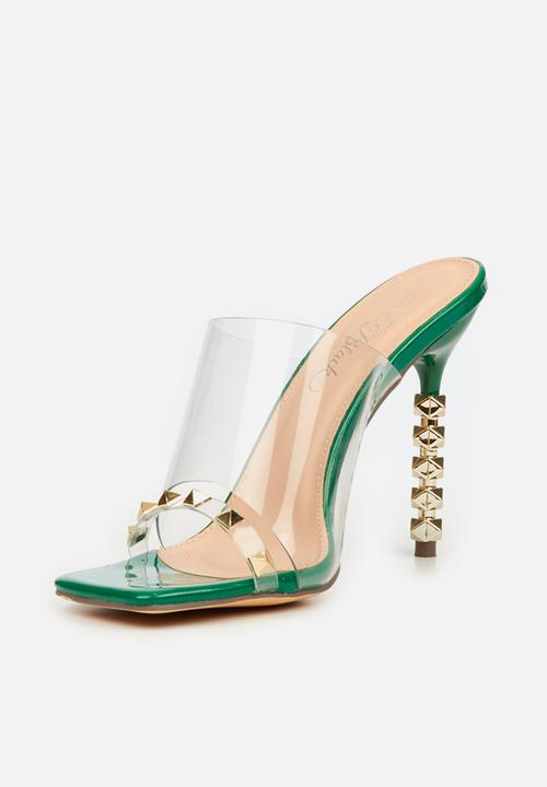 Miss Black - Geo1 mule heel - green