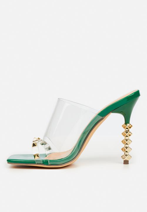 Miss Black - Geo1 mule heel - green