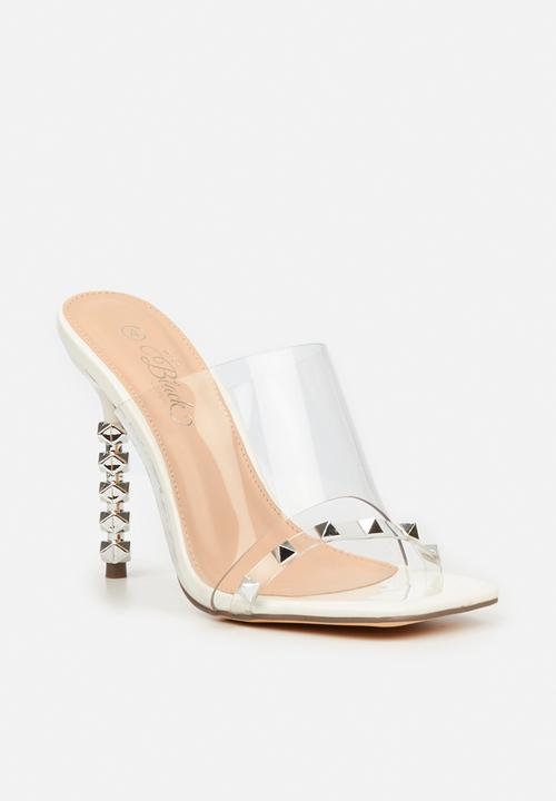 Miss Black - Geo1 mule heel - white