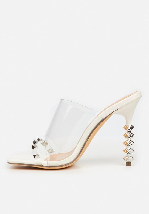 Miss Black - Geo1 mule heel - white