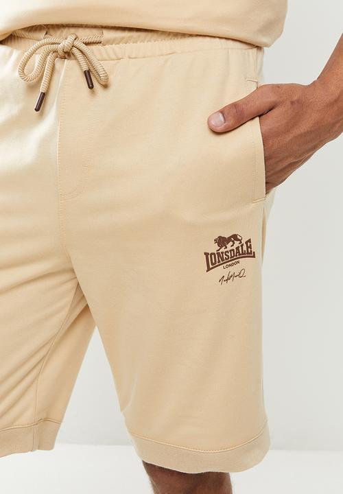 Lonsdale - Shorts & T-shirt set - camel & chocolate