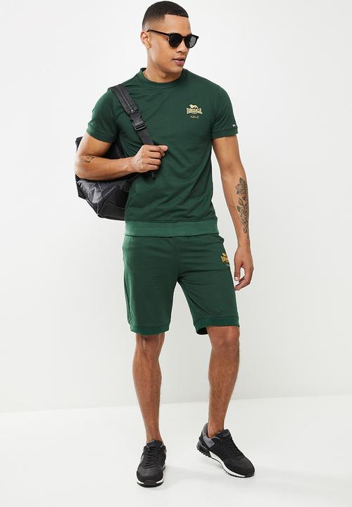 Lonsdale - Shorts & T-shirt set - olive & gold
