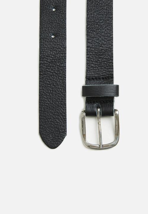 Superbalist - Ayrton 2 pack leather belts - brown & black