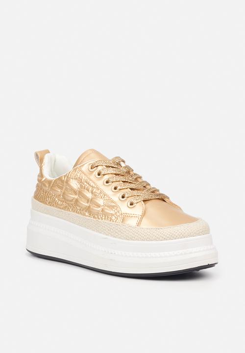 Butterfly Feet - Senhora 4 flatform sneaker - gold