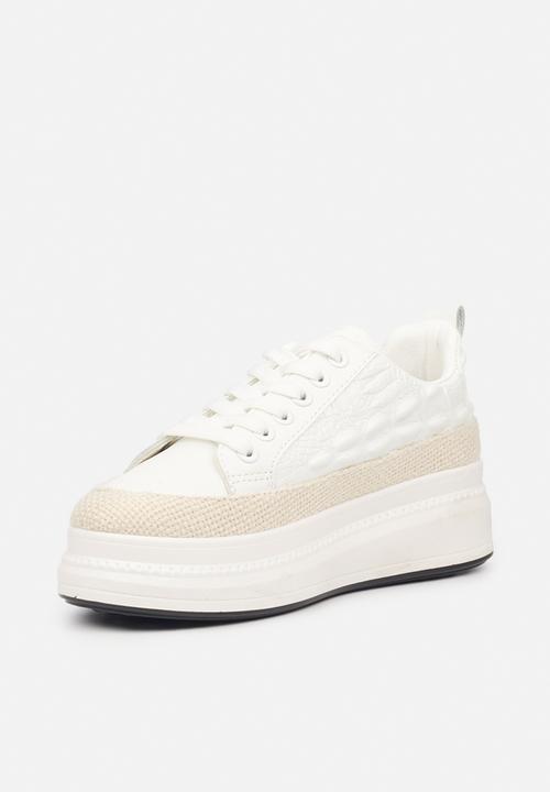 Butterfly Feet - Senhora 4 flatform sneaker - white