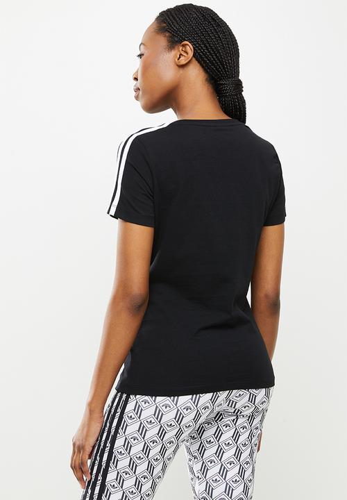 adidas Performance - W 3s short sleeve T-shirt - black & white
