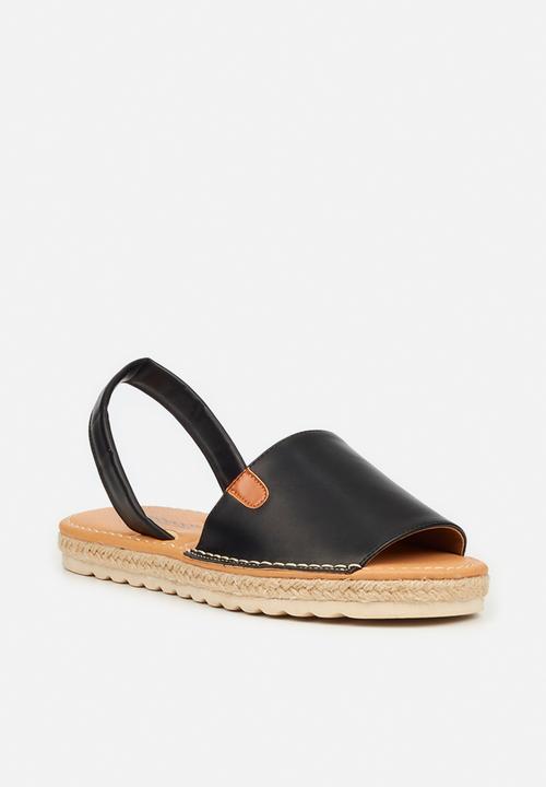 Viabeach - Pine 1 slingback espadrille sandal - black