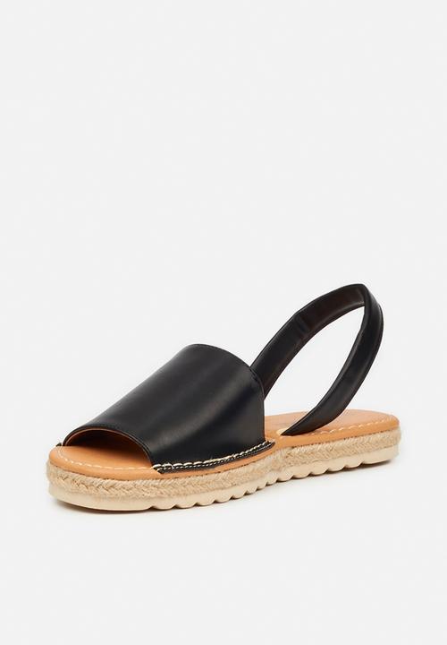 Viabeach - Pine 1 slingback espadrille sandal - black