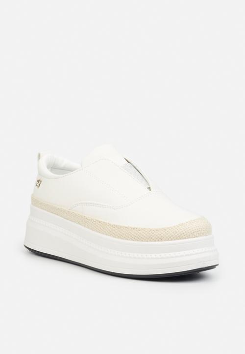 Butterfly Feet - Senhora 2 flatform derby sneaker - white