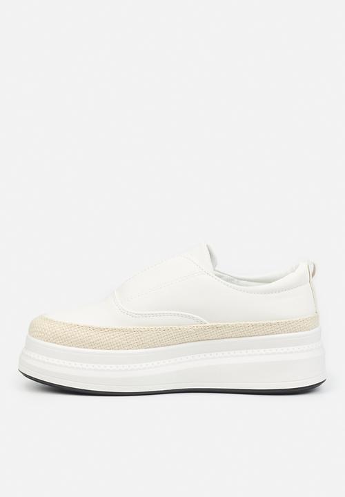 Butterfly Feet - Senhora 2 flatform derby sneaker - white