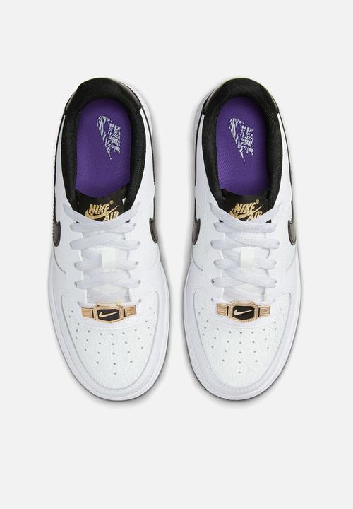 Nike - Air force 1 lv8 (gs) - white/action grape-wolf grey-black