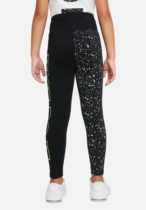 Nike - Nkg splatter graphic legging - black