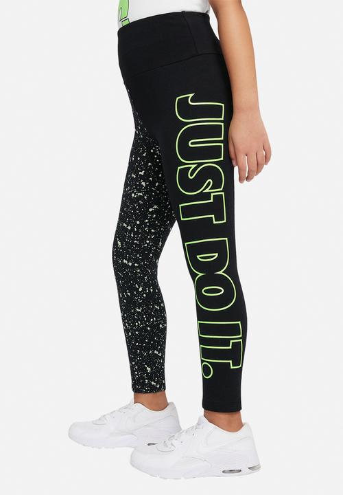 Nike - Nkg splatter graphic legging - black