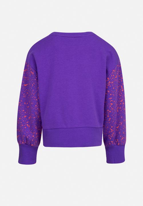 Nike - Nkg splatter crew sweatshirt - wild berry