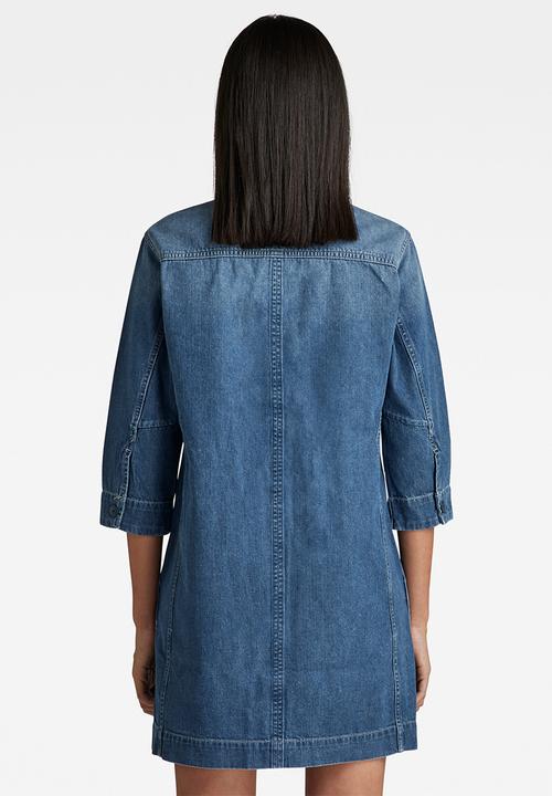 G-STAR - Shirt dress - antique faded space blue