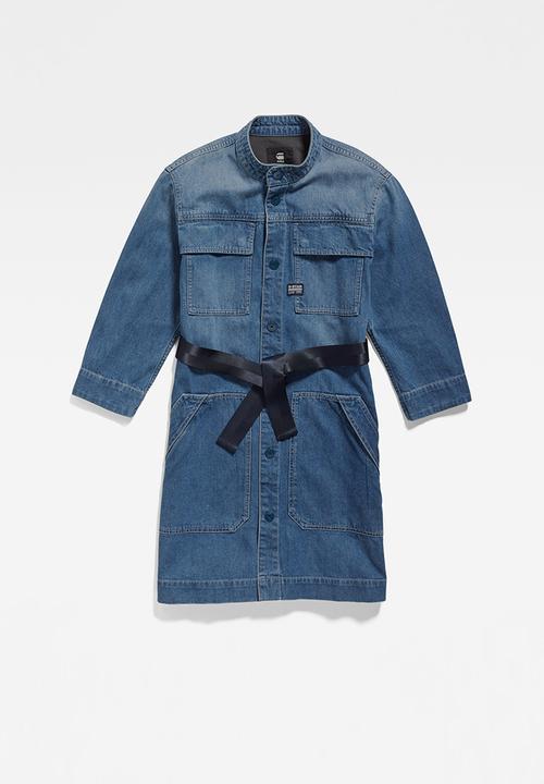 G-STAR - Shirt dress - antique faded space blue