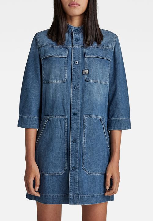 G-STAR - Shirt dress - antique faded space blue