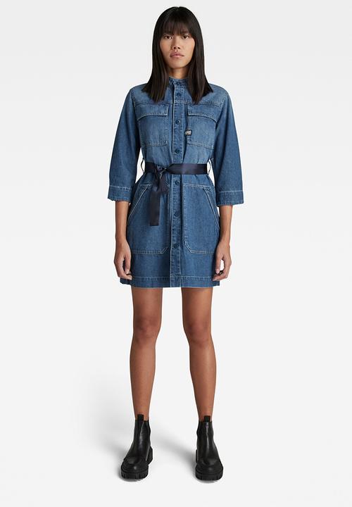 G-STAR - Shirt dress - antique faded space blue