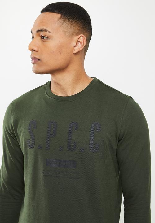 S.P.C.C - Rochell regular fit crew neck sweat - dark moss
