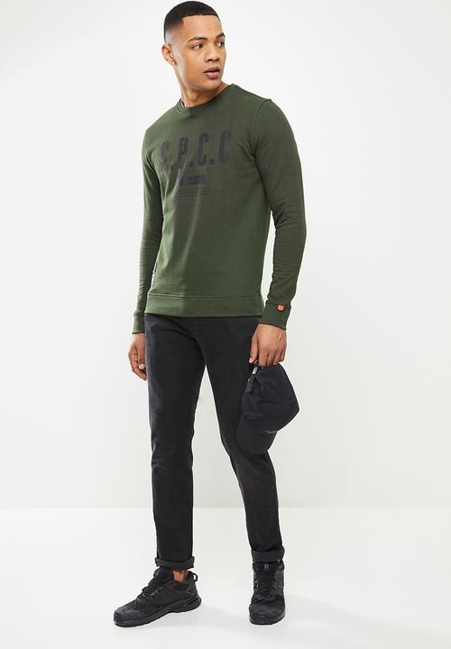 S.P.C.C - Rochell regular fit crew neck sweat - dark moss