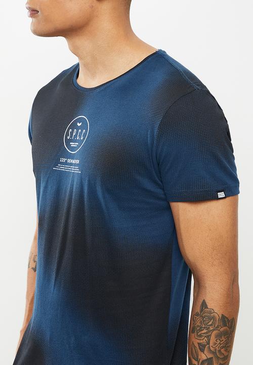 S.P.C.C - Lynch regular fit stepped hem tee - french navy