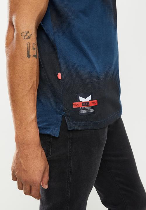 S.P.C.C - Lynch regular fit stepped hem tee - french navy