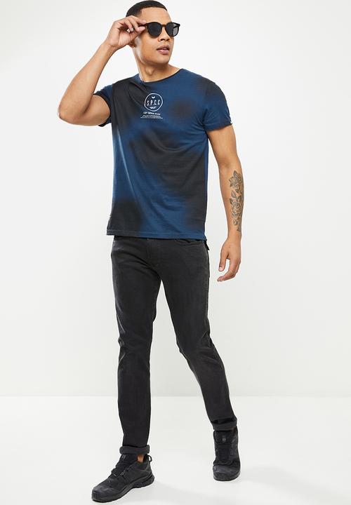 S.P.C.C - Lynch regular fit stepped hem tee - french navy