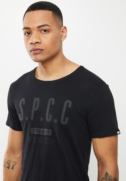 S.P.C.C - Everett regular fit straight hem tee - black
