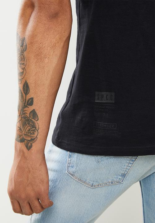 S.P.C.C - Everett regular fit straight hem tee - black