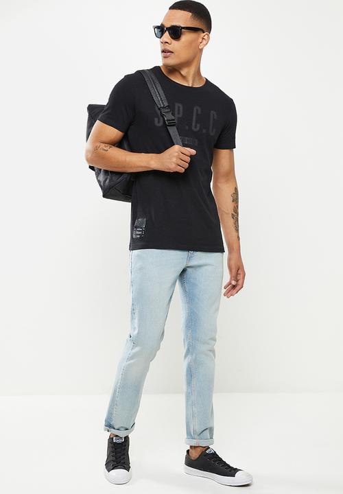 S.P.C.C - Everett regular fit straight hem tee - black