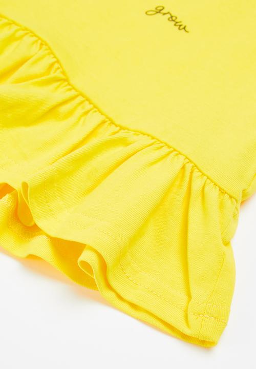 Superbalist Kids - Frill detail pj set - yellow